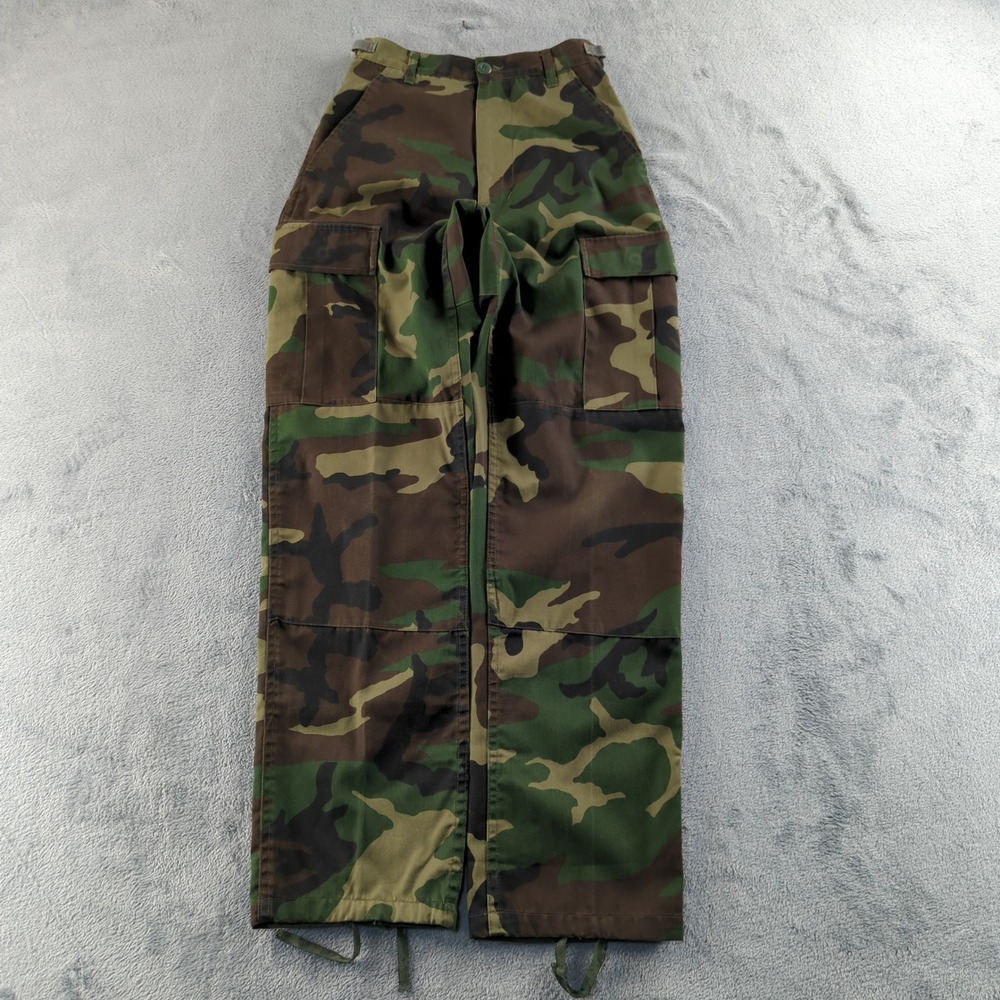 Vintage 90s US Military‎ Pants Mens XSmall Regular 24x30 Woodland Camo BDU